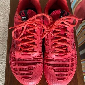 Reebok Bold Red Mesh Sneakers